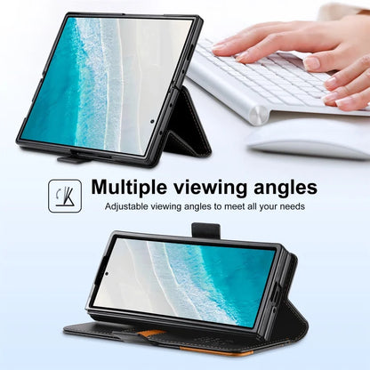 Luxury Magnetic Anti-theft Brush Leather Wallet Card Slot Phone Case for Samsung Galaxy Z Fold 7 6 5 4 3 Purse Holder Cover Etui