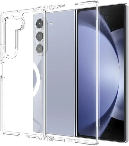 Magnetic Phone Case For Samsung Galaxy Z Fold 6 7 Clear Shockproof Cover Wireless Charging for Magsafe Shell For Z Fold7 Fold6