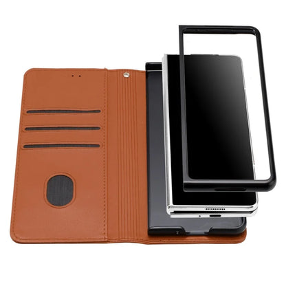 Luxury Magnetic Leather Wallet Card Phone Case for Samsung Galaxy Z Fold 6 5 4 3 Fold6 Fold5 Flip Purse Holder Cover Back Bag