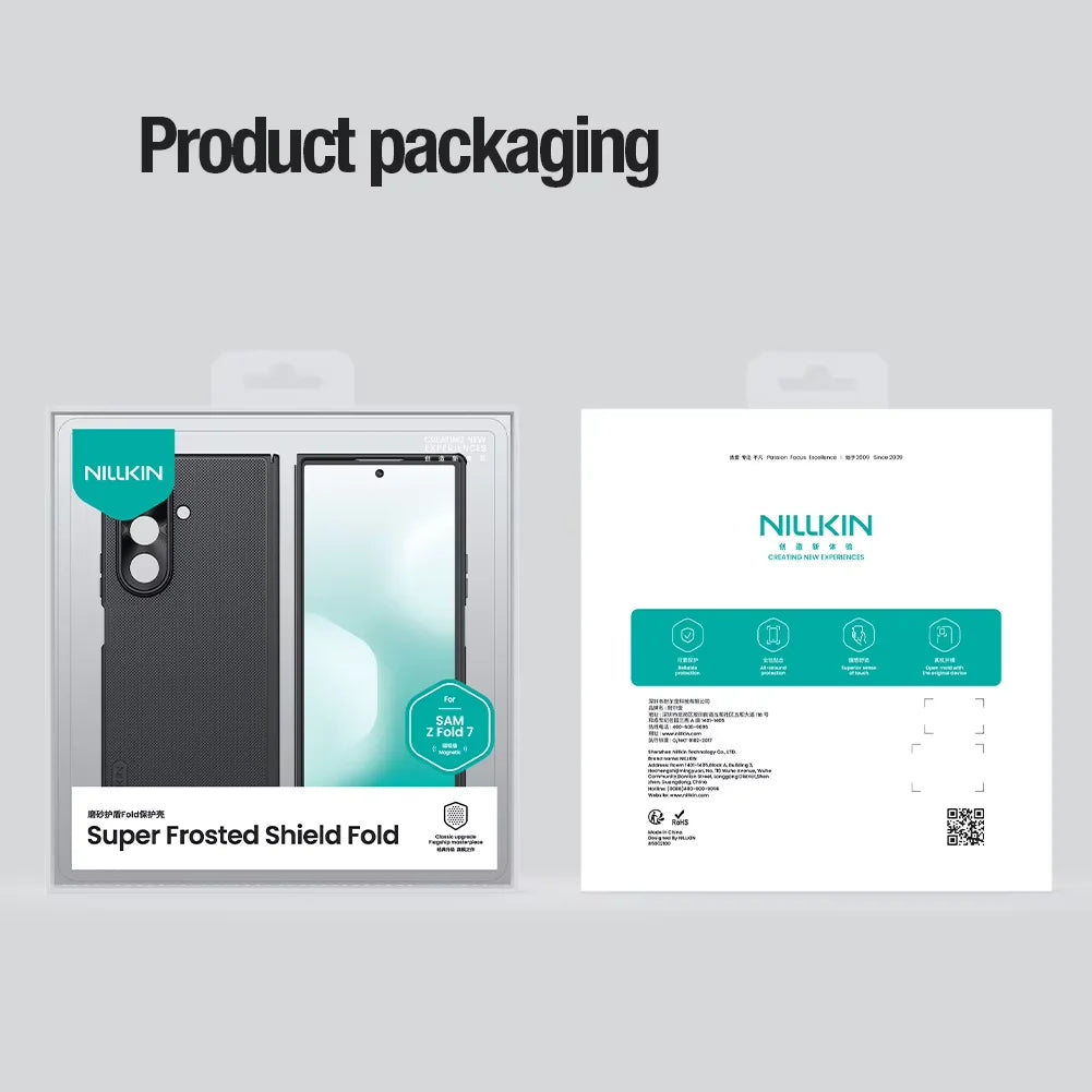 For Samsung Galaxy Z Fold 7 Magnetic Fold Phone Case Nillkin Frosted Shield Anti Fingerprint Shockproof Back Protective Cover