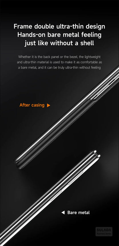 Carbon Fiber Magsafe Flip Case for Z Fold 7/6 – Leather Business Window View