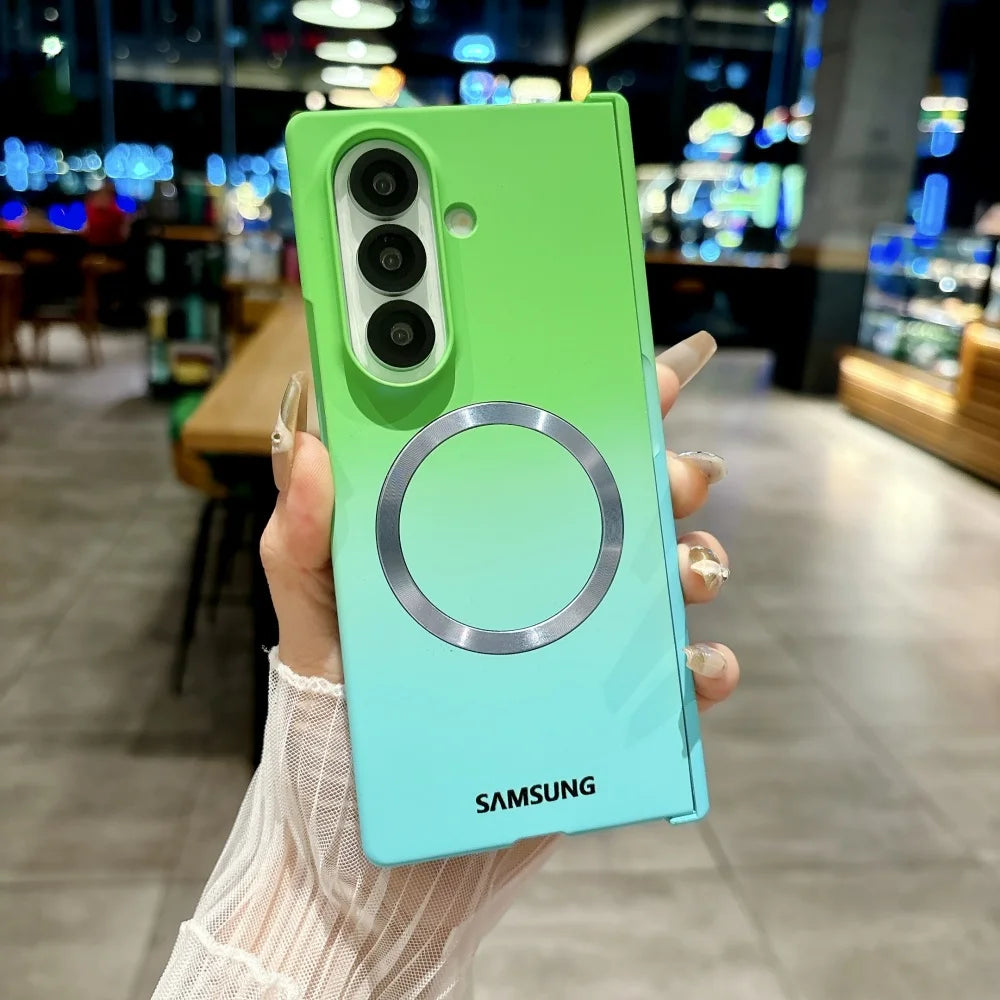 Matte Ultra Slim Liquid Silicone For Magsafe Wireless Charge Fold Phone Case For Samsung Z Fold 7 6 5 4 3 Anti Drop Bumper Cover