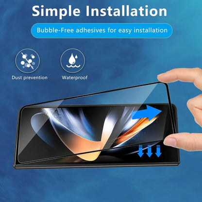 3Pcs Black Tempered Glass For Samsung Galaxy Z Fold 7 6 5 4 3 2
