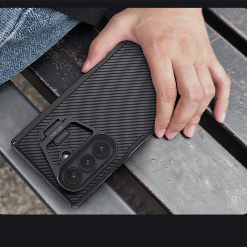 For Samsung Galaxy Z Fold 7 MagSafe Case NILLKIN CamShield Prop Magnetic Case With Phone Holder Camera Cover For Samsung Z Fold7