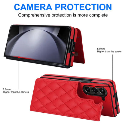 Leather Wallet Card Phone Case for Samsung Galaxy Z Fold 6 5 4 3 Fold6 Fold5 Fold4 Fold3 Shockproof Flip Stand Cover Hoesje Etui