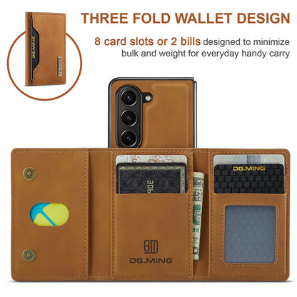 2 in 1 Magnetic Vintage Wallet Cards Slot Leather Case For Samsung Galaxy Z Fold 6 7 Fold 5 Fold 4 3 Shockproof Cover