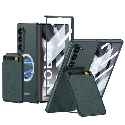 GKK Magnetic Wireless Charge Case For Samsung Galaxy Z Fold 7 6 Screen Glass Card Package Holder Cover For Galaxy Z Fold7 Case