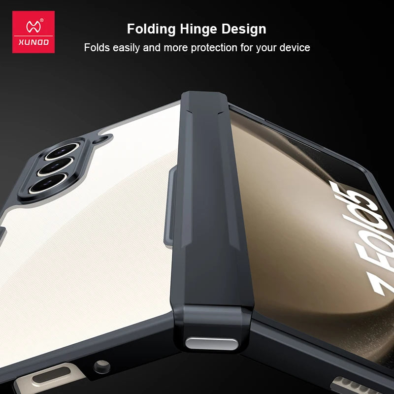 Samsung Galaxy Z Fold 3 4 5 6 Fold 7 Foldable Case Airbag Anti-drop Camera Protect Acrylic&TPU