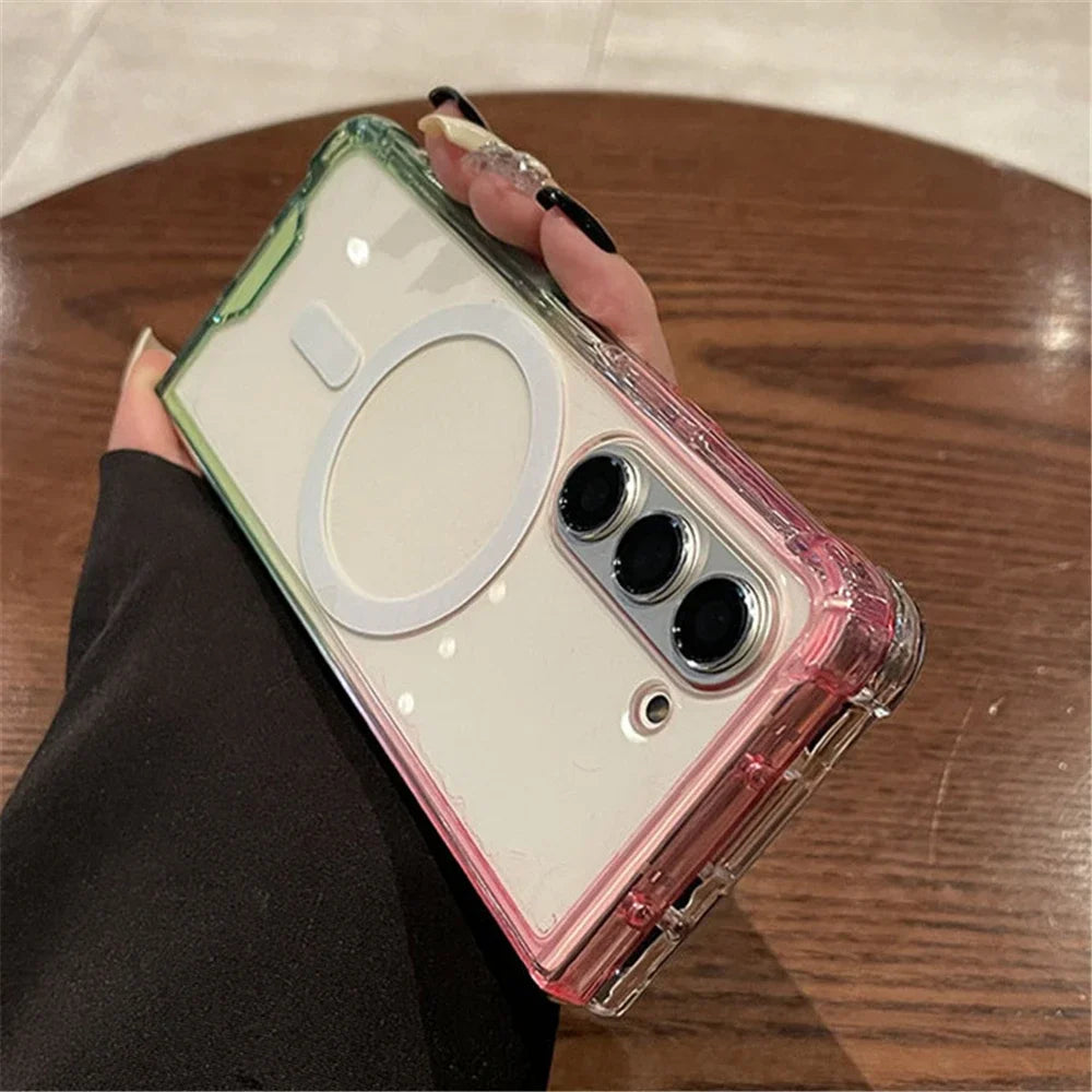 Gradient Candy Color Hyaline Shockproof Case for Samsung Galaxy Z Fold 7 6 5 4 3 5G