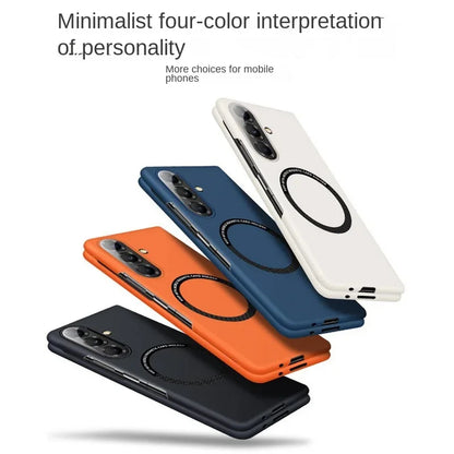 Business Sle Ultra-thin Frameless Magsafe Case for Samsung Galaxy Z Fold 7 6 5 4 3 Hard Fast Charging Shockproof Protect Cover