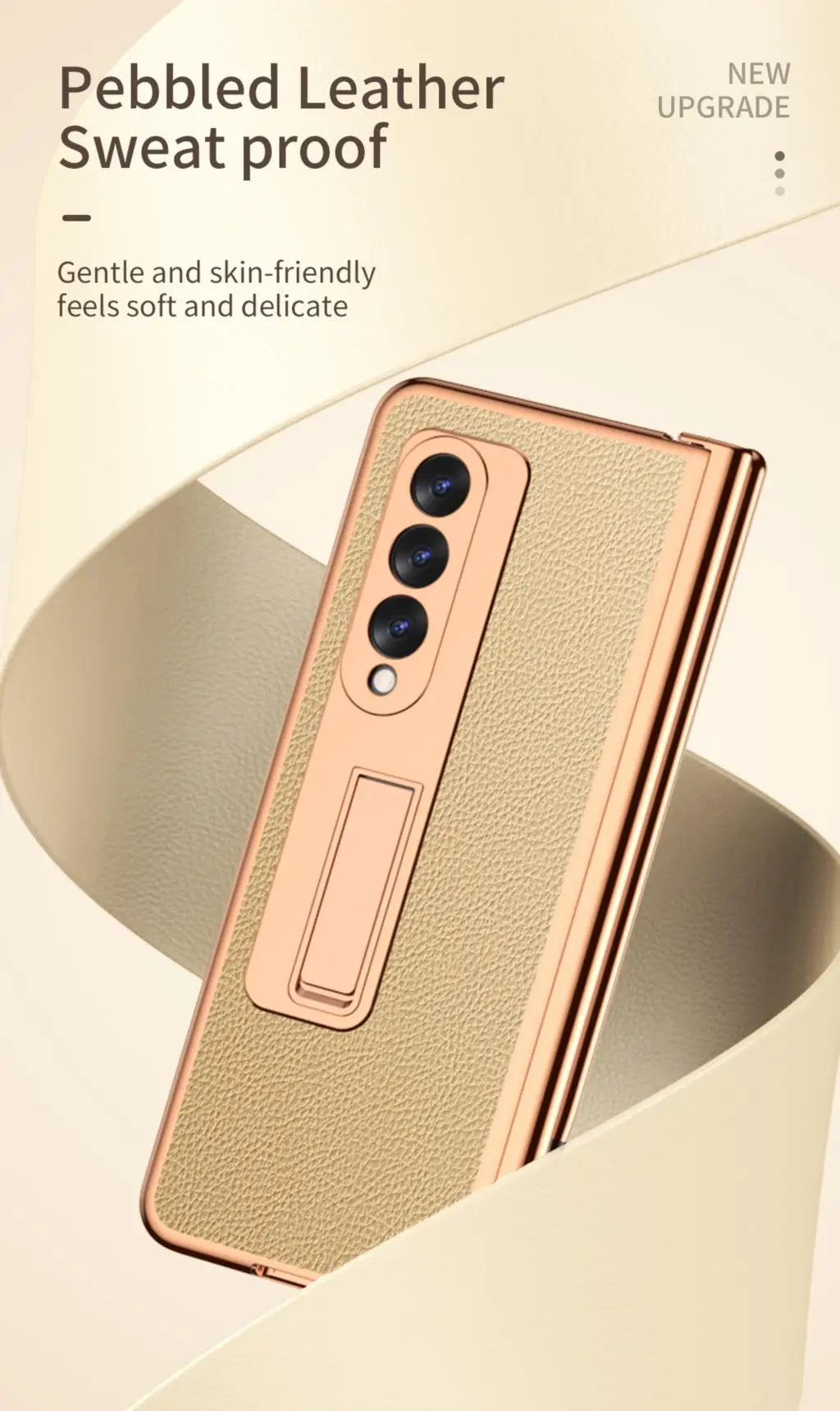 Coque With S Pen Plating Leather Case For Samsung Galaxy Z Fold 7 6 5 4 360 Full Protection Tempered Glass Kickstand Phone Cover