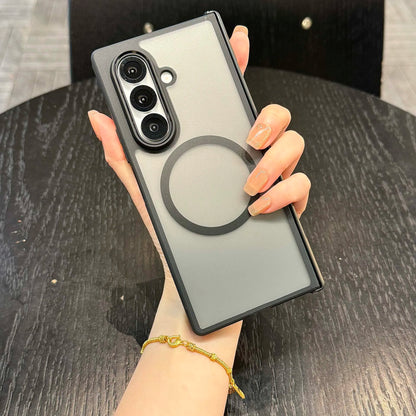 Magsafe Case For Samsung Galaxy Z Fold 7 Translucent Hinge Folding Shockproof Magnetic Wireless Charging Cover Accessories Funda