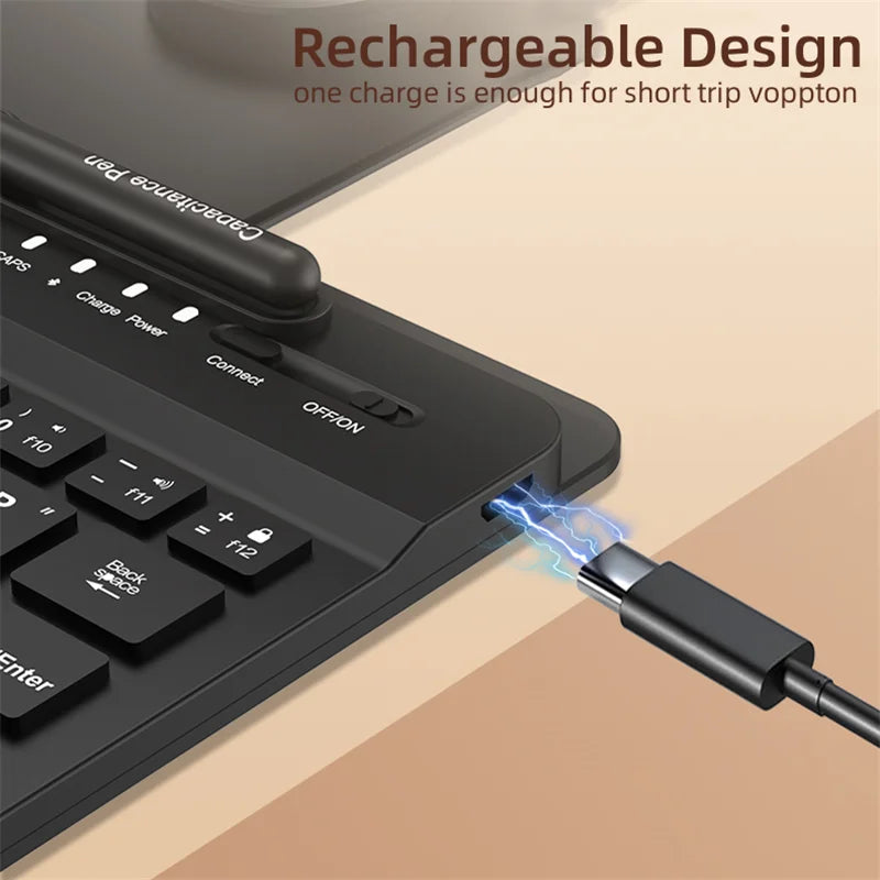 Portable Wireless Keyboard With Stand Mouse Pen