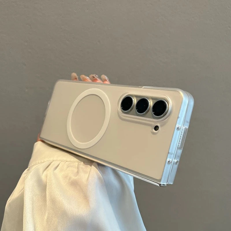 Ultra thin matte For Magsafe Magnetic Case For Samsung Galaxy Z Fold 7 Z Fold 6 Z Fold 5 4 3 Slim Frosted Clear Hard PC Cover