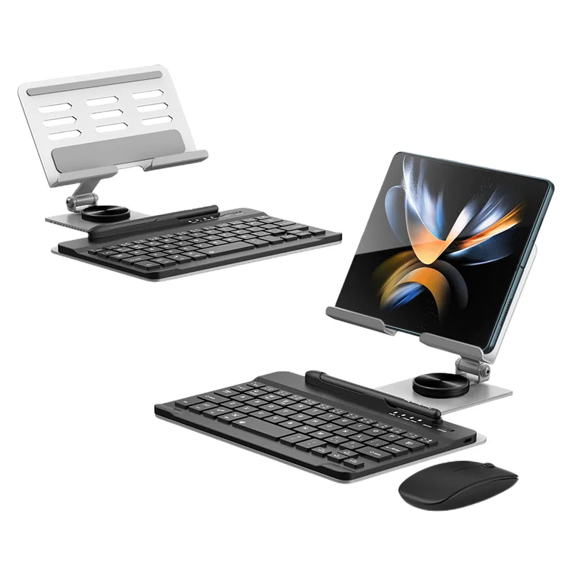 Portable Wireless Keyboard With Stand Mouse Pen
