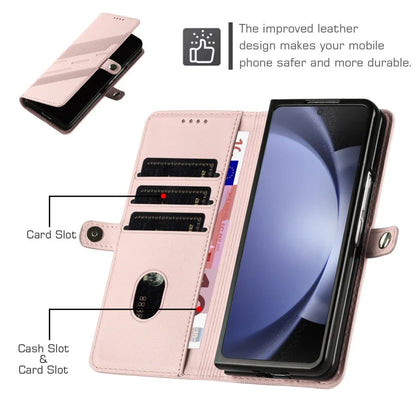 Thin Suede Leather Purse Phone Case for Samsung Galaxy Z Fold 7 6 5 4 3 Fold6 Fold5 Fold4 Fold3 Flip Stand Wallet Card Cover Bag