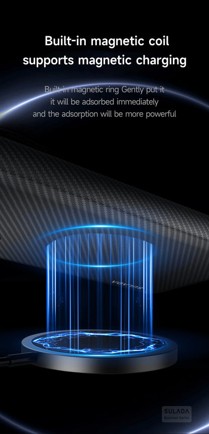 Carbon Fiber Magsafe Flip Case for Z Fold 7/6 – Leather Business Window View