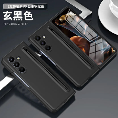 Front and Back Full Cover for Samsung Galaxy Z Fold 7 5G Fold 6 SE 5 4 3 Mobile Phone Case+Screen Film Integrated with Stylus