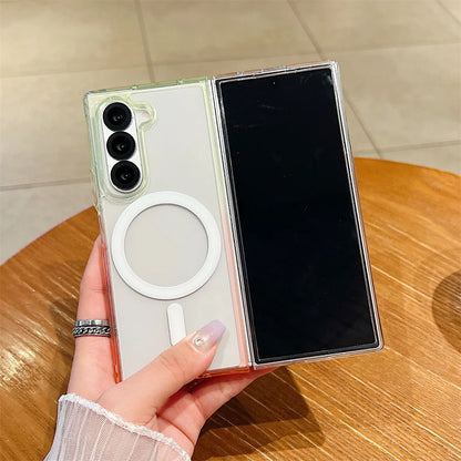 Candy Color Gradient Clear Case for Samsung Galaxy Z Fold 7 6 5 4 3