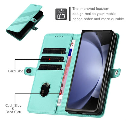 Thin Suede Leather Purse Phone Case for Samsung Galaxy Z Fold 7 6 5 4 3 Fold6 Fold5 Fold4 Fold3 Flip Stand Wallet Card Cover Bag