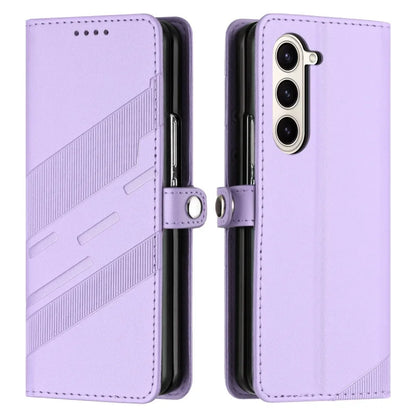 Thin Suede Leather Purse Phone Case for Samsung Galaxy Z Fold 7 6 5 4 3 Fold6 Fold5 Fold4 Fold3 Flip Stand Wallet Card Cover Bag
