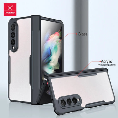 Samsung Galaxy Z Fold 3 4 5 6 Fold 7 Foldable Case Airbag Anti-drop Camera Protect Acrylic&TPU