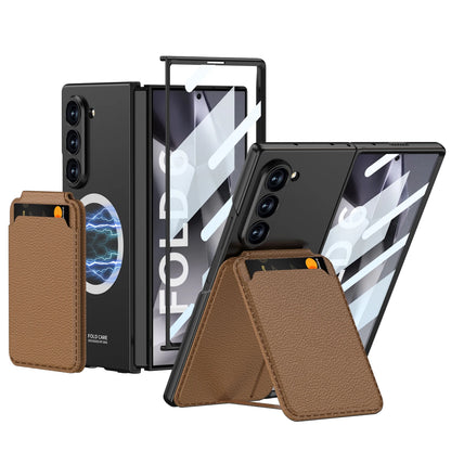 GKK Magnetic Wireless Charge Case For Samsung Galaxy Z Fold 7 6 Screen Glass Card Package Holder Cover For Galaxy Z Fold7 Case