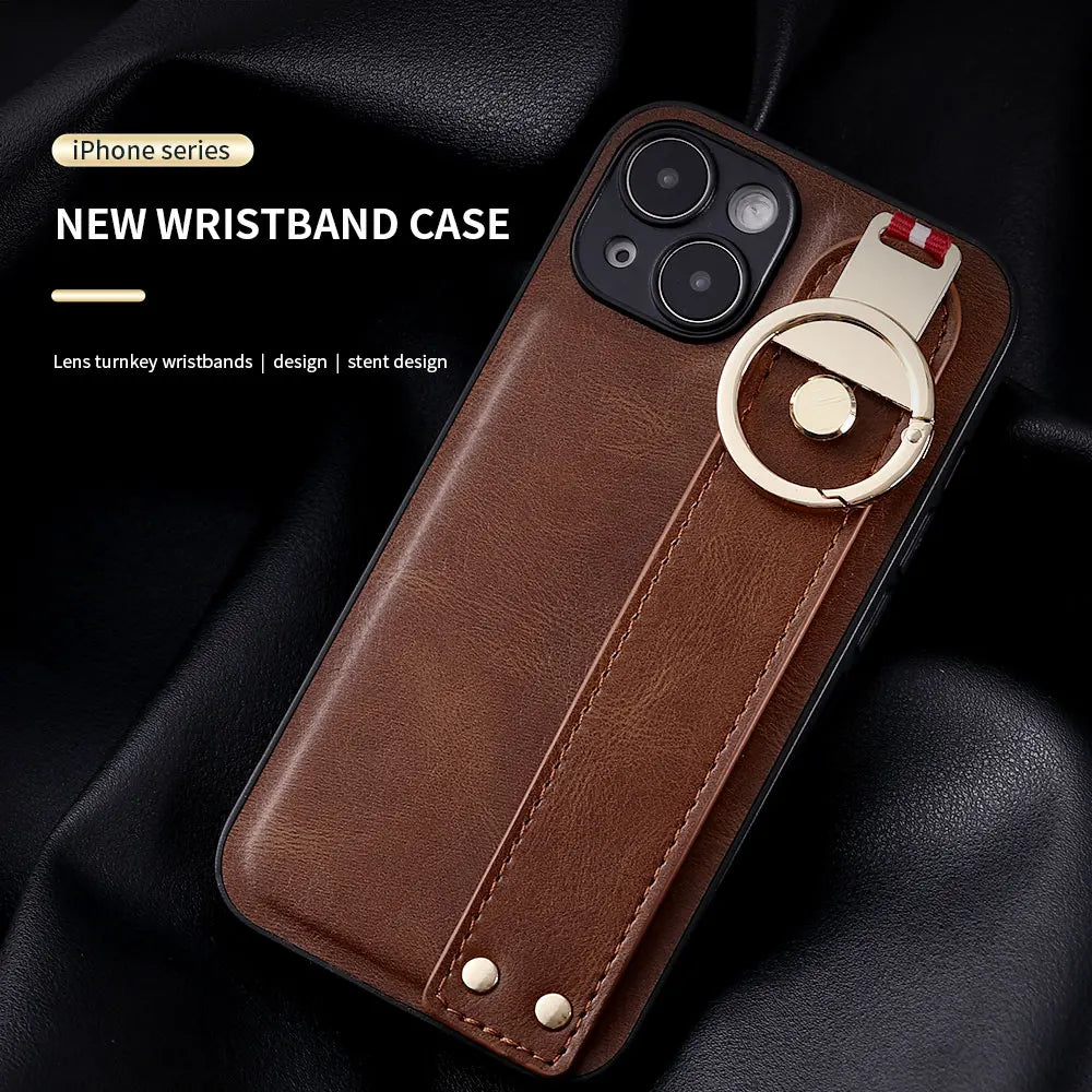 Samsung Galaxy Z Fold 7 New Anti-Shock Business Leather Wristband Cover Case For Samsung ZFold7 Non-Slip Protective Case