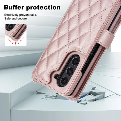 Ring Leather Zipper Wallet Card Slot Phone Case for Samsung Galaxy Z Fold 7 6 5 4 3 Shock Proof Flip Purse Holder Cover Hoesje