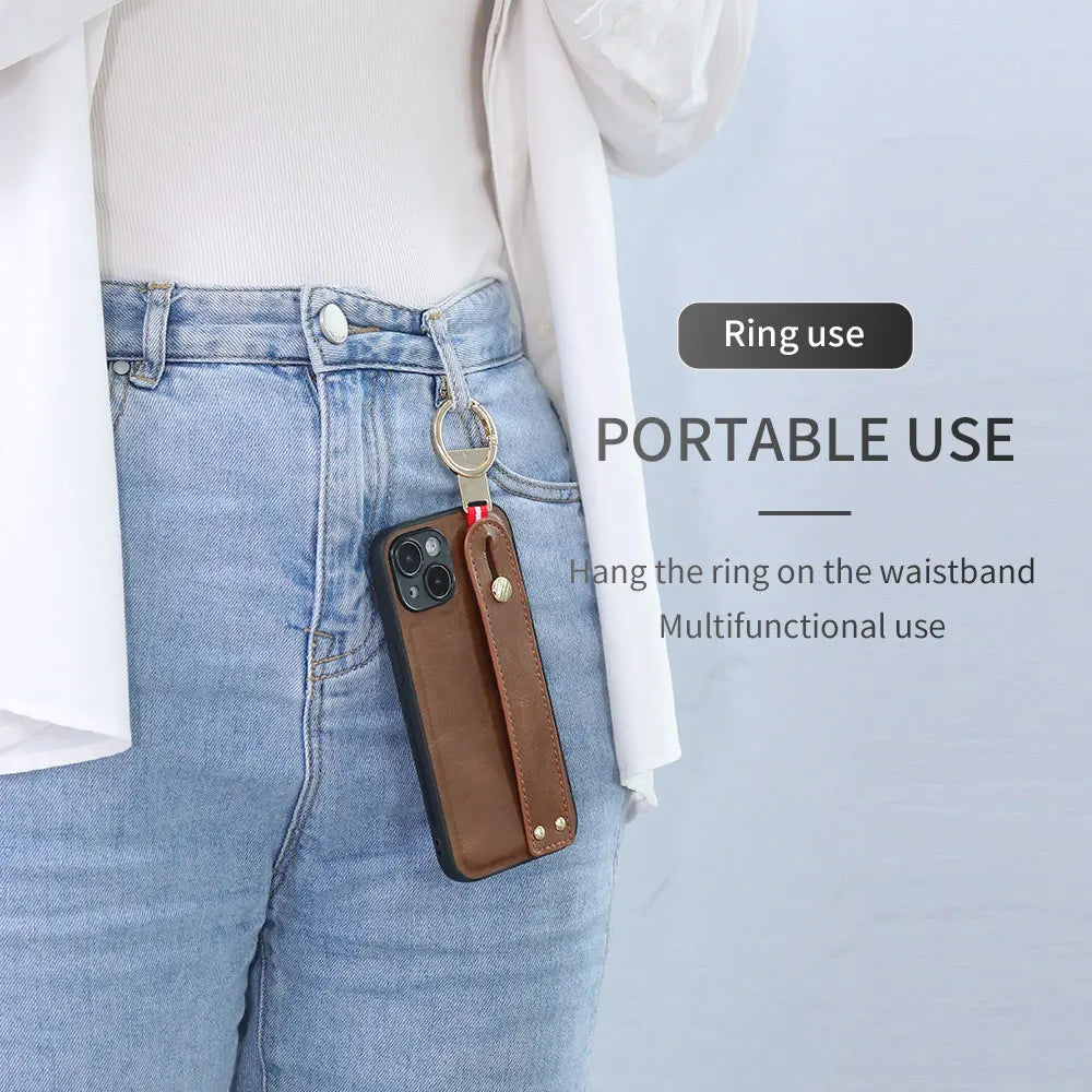 Samsung Galaxy Z Fold 7 New Anti-Shock Business Leather Wristband Cover Case For Samsung ZFold7 Non-Slip Protective Case