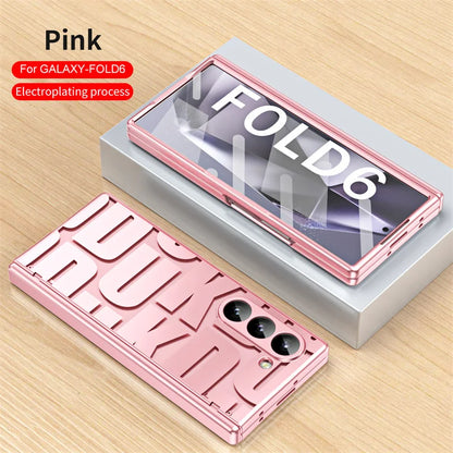 For Samsung Z Fold 3 4 5 6 5G Luxury Fashion Hinge Folding Phone Case For Samsung Z Fold 6 7 5G Trendy PC Back Cover Protective