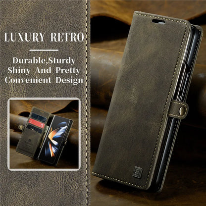Retor Magnetic Leather Wallet Card Slots Phone Case for Samsung Galaxy Z Fold 7 6 5 4  Fold6 Fold5 Fold4 Flip Stand Cover Bag