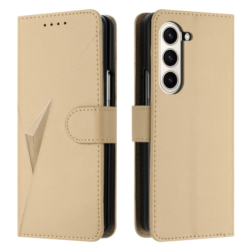 Luxury Magnetic Leather Wallet Card Phone Case for Samsung Galaxy Z Fold 6 5 4 3 Fold6 Fold5 Flip Purse Holder Cover Back Bag