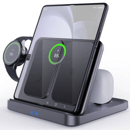 Foldable Wireless Charger 3 in 1  Stand  for Galaxy Watch Buds