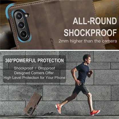 CaseMe Retor Leather Wallet Card Slot Phone Case for Samsung Galaxy Z Fold 7 6 5 4 Fold5 Fold6 Shockproof Flip Stand Cover Coque