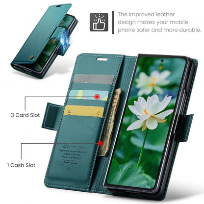 Luxury Magnetic Leather Wallet Multi Card Phone Case for Samsung Galaxy Z Fold 7 6 5 Fold6 Fold5 Shockproof Stand Cover Back Bag