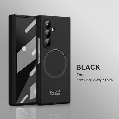 Ultra Thin Magsafe Magnetic Hinge Case for Samsung Galaxy Z Fold 5 6 7 With S Pen Slot 360 Full Protection Screen Glass Cover