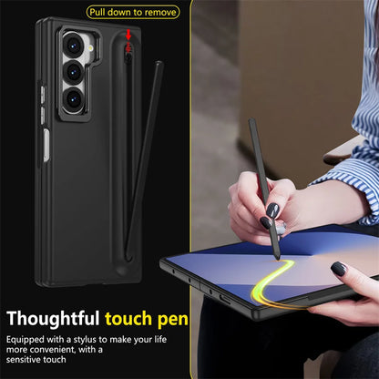 360 Full Protection Holder Phone Case for Samsung Galaxy Z Fold 7 6 5 4 3 With S Pen Slot Screen Glass Lens Holder Cover Z Fold6