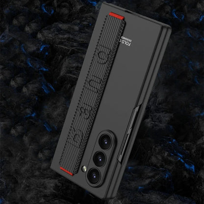 ZFold 7 High-end Screen Film+Phone Case for Samsung Galaxy Z Fold 7 6 Slim Elastic Wristband Wireless Charging Tough Pc Cover