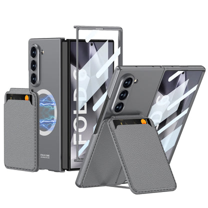 GKK Magnetic Wireless Charge Case For Samsung Galaxy Z Fold 7 6 Screen Glass Card Package Holder Cover For Galaxy Z Fold7 Case