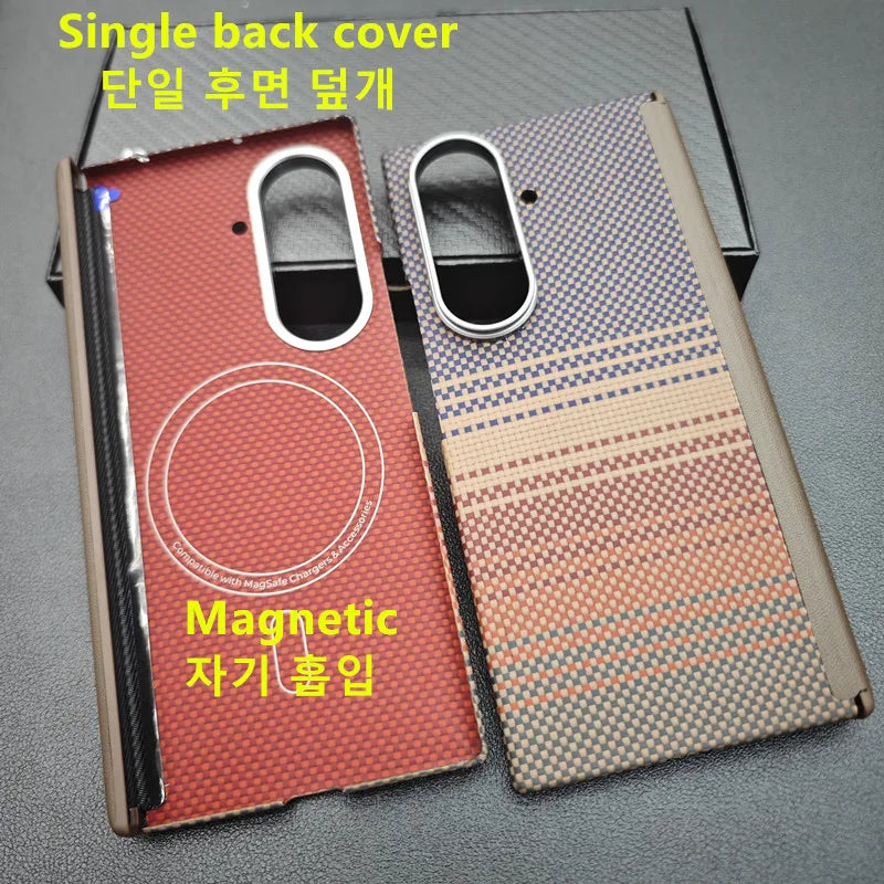 Magnetic Aramid Case For Samsung Galaxy Z Fold 7, Carbon Fiber Case For Magsafe, Mobile Phone Accessories
