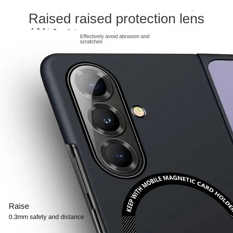 Business Sle Ultra-thin Frameless Magsafe Case for Samsung Galaxy Z Fold 7 6 5 4 3 Hard Fast Charging Shockproof Protect Cover