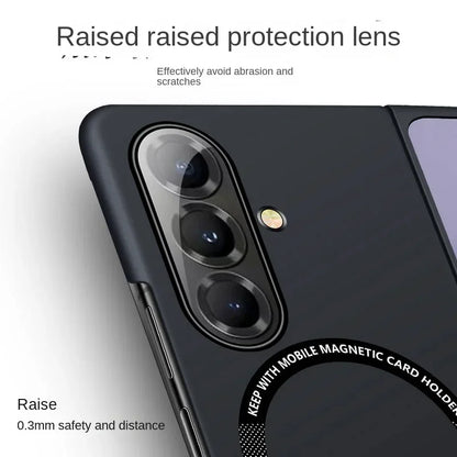 Business Sle Ultra-thin Frameless Magsafe Case for Samsung Galaxy Z Fold 7 6 5 4 3 Hard Fast Charging Shockproof Protect Cover