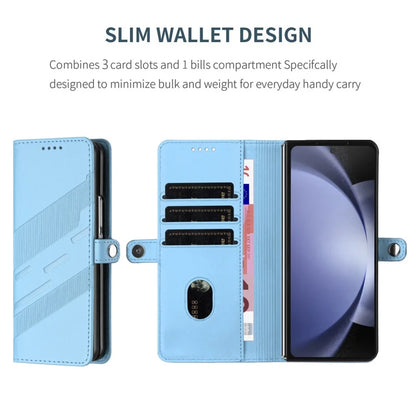 Thin Suede Leather Purse Phone Case for Samsung Galaxy Z Fold 7 6 5 4 3 Fold6 Fold5 Fold4 Fold3 Flip Stand Wallet Card Cover Bag