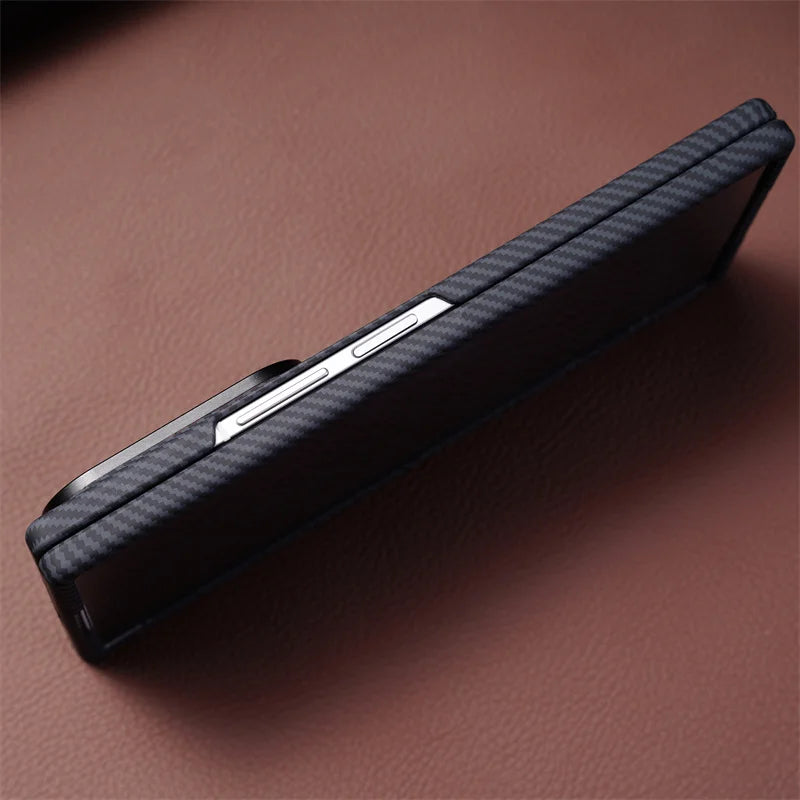 Luxury Carbon Fiber MagSafe Case for Samsung Galaxy Z Fold 3 4 5 6 7 360Full Protection Screen Glass Alloy Lens Shockproof Cover