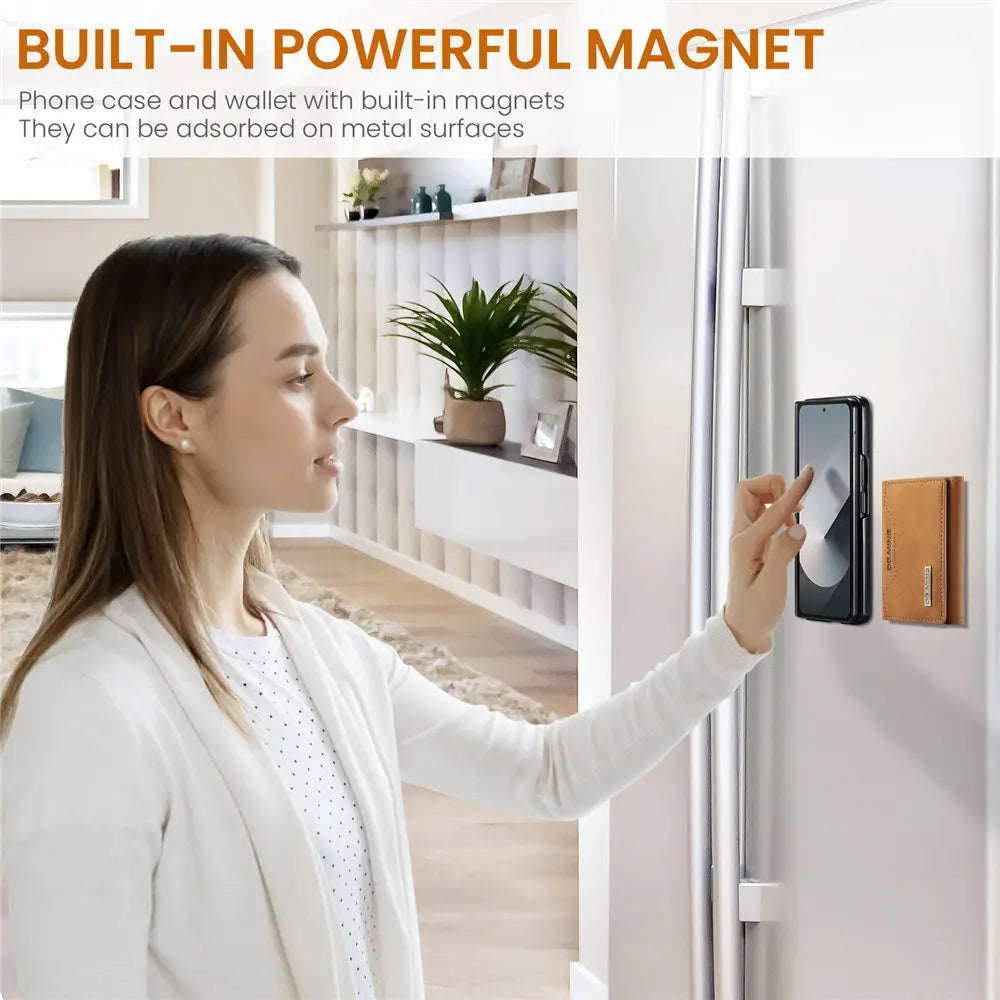 2 in 1 Magnetic Vintage Wallet Cards Slot Leather Case For Samsung Galaxy Z Fold 6 7 Fold 5 Fold 4 3 Shockproof Cover