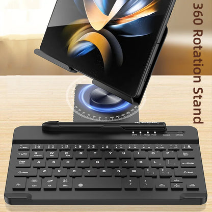 Portable Wireless Keyboard With Stand Mouse Pen