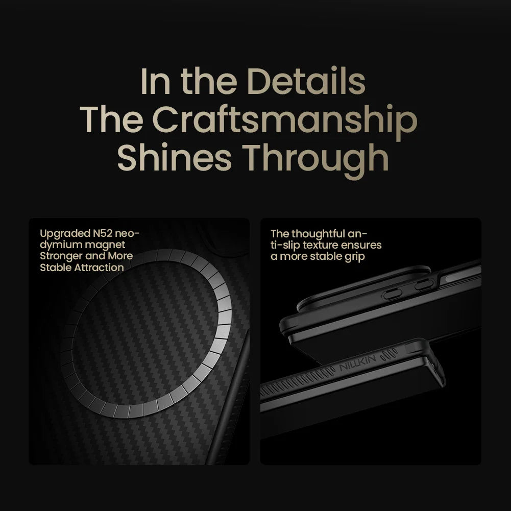 For Samsung Galaxy Z Fold 7 5G Magsafe Aramid Fiber Case NILLKIN Magnetic Fold Shockproof Back Cover Protection For Fold 7 Cases