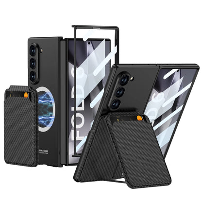 GKK Magnetic Wireless Charge Case For Samsung Galaxy Z Fold 7 6 Screen Glass Card Package Holder Cover For Galaxy Z Fold7 Case