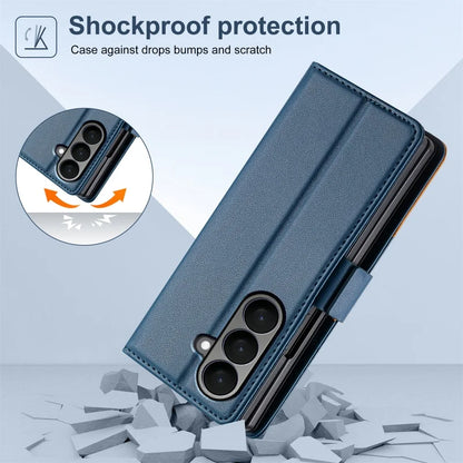 Luxury Magnetic Anti-theft Brush Leather Wallet Card Slot Phone Case for Samsung Galaxy Z Fold 7 6 5 4 3 Purse Holder Cover Etui